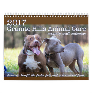 Calendrier mural mensuel de 2017 GHAC
