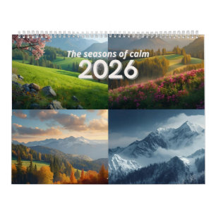Calendrier mural Minimaliste Moderne Nature 2026