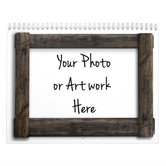 Calendrier Mural modèle "Cadre en bois" (Protection)