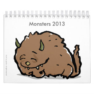 Calendrier Mural monstres 2013 (personnalisables)