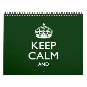 Calendrier Mural Monthly Personnalisé KEEP CALM 2025 Votre texte