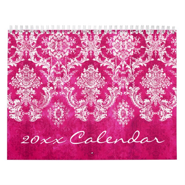 Calendrier Mural Motifs chic avec damas et chevrons plus (Protection)