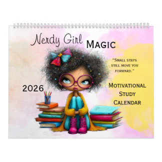 Calendrier mural motivant pour fille intelligente