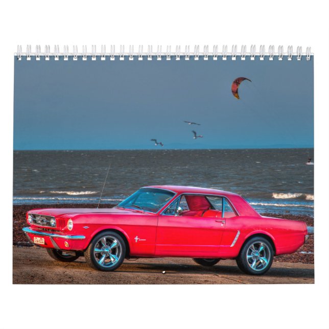 Calendrier Mural Mustang rouge (Protection)