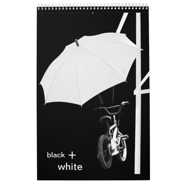 Calendrier Mural noir + blanc (Protection)