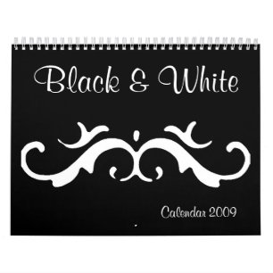 Calendrier Mural Noir et blanc 2009