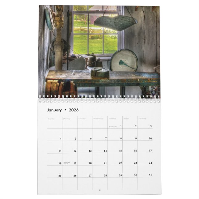 Calendrier Mural Nostalgie I - Antiquités (Jan 2026)