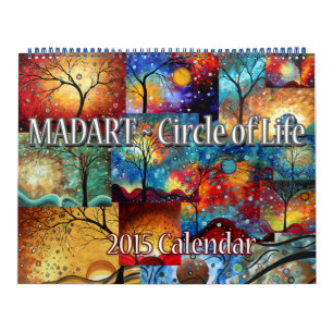 Calendrier Mural NOUVEAU MADART coloré 2015 Circle of Life Calendar