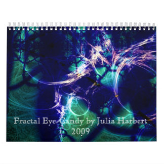 Calendrier Mural Oeil-Sucrerie de fractale de Rainbowjellyfish -