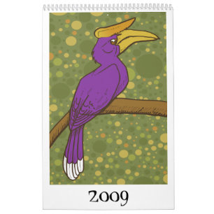 Calendrier Mural Oiseaux 2009