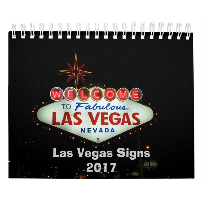 Calendrier Mural Panneaux de néon de Las Vegas (Protection)