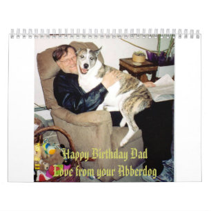 Calendrier Mural Papa de joyeux anniversaire, amour de votre