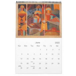 Calendrier Mural Paul Klee Géométrique Abstraite