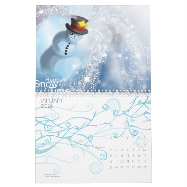 Calendrier Mural Pays des merveilles (Jan 2026)