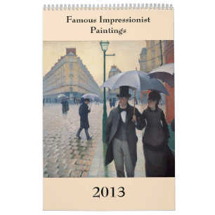 Calendrier Mural Peinture impressionniste célèbre ~ Changements