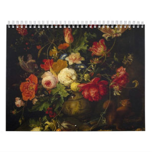 Calendrier Mural Peintures à l'huile victoriennes florales