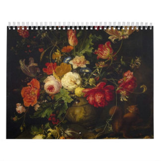 Calendrier Mural Peintures à l'huile victoriennes florales