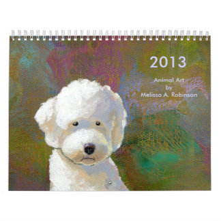 Calendrier Mural Peintures animales mignonnes 2013 d'art heureux