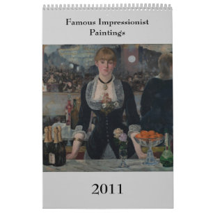 Calendrier Mural Peintures impressionnistes célèbres