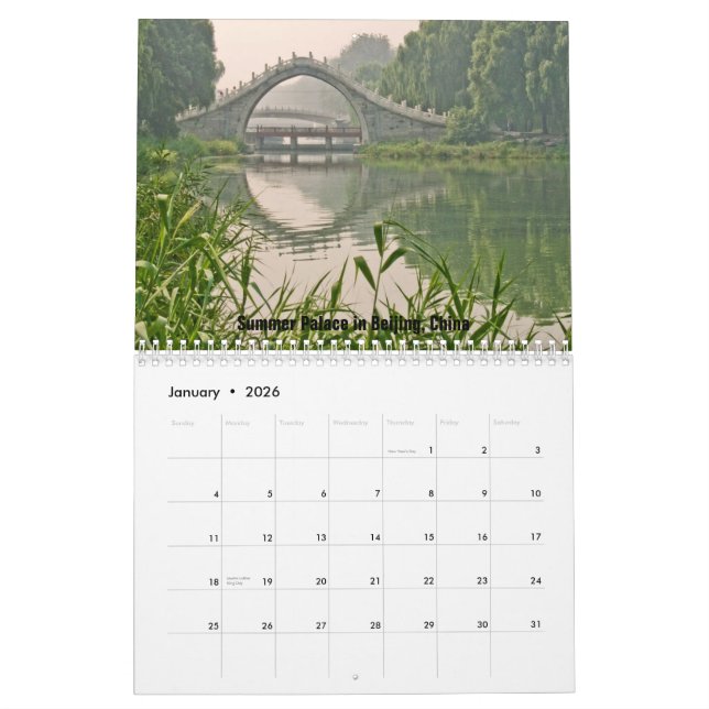 Calendrier Mural PÉKIN pittoresque (Jan 2026)
