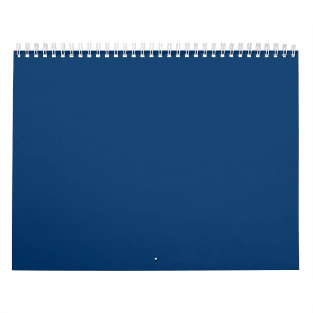 Calendrier mural personnalisé bleu minuit - Comman (Protection)