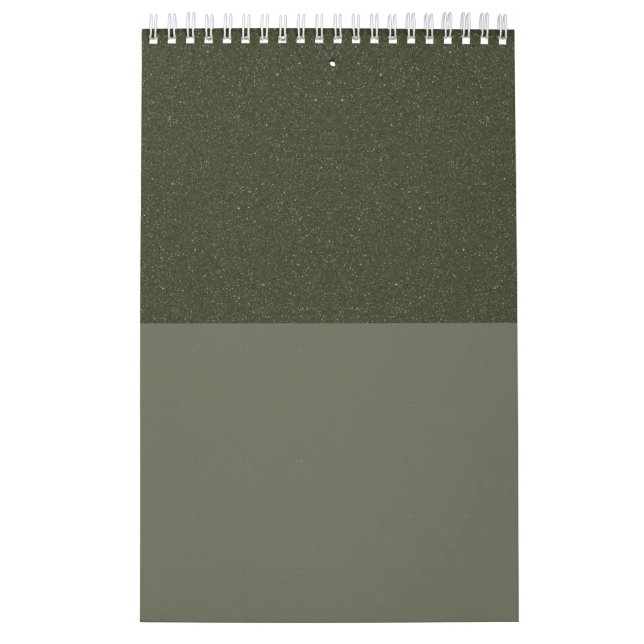 Calendrier mural personnalisé Moss Green Duo-Tone (Protection)