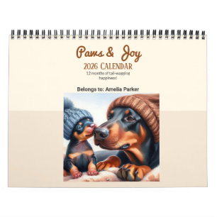 Calendrier mural personnalisé pour chien 2026 – Ca
