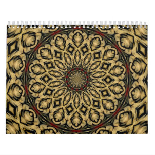 Calendrier Mural Phéasant Feathers Kaleidoscope