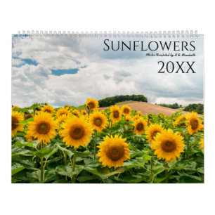 Calendrier mural photo de tournesol 2027