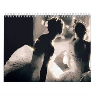 Calendrier Mural Photo des ballerines dessus à l'arrière plan