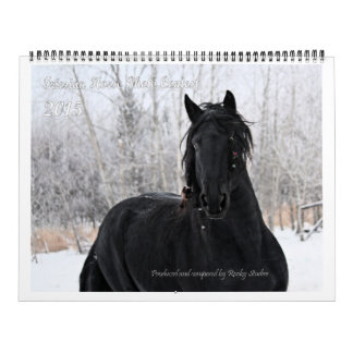 Calendrier Mural Photo énorme de cheval frison