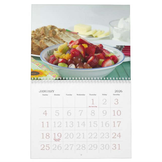 Calendrier Mural Photographie 2012 de nourriture (Jan 2026)
