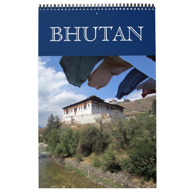 Calendrier Mural photographie bhoutane (Protection)