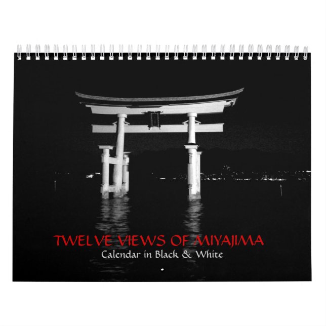 Calendrier Mural Photographie noir et blanc de Miyajima (Protection)
