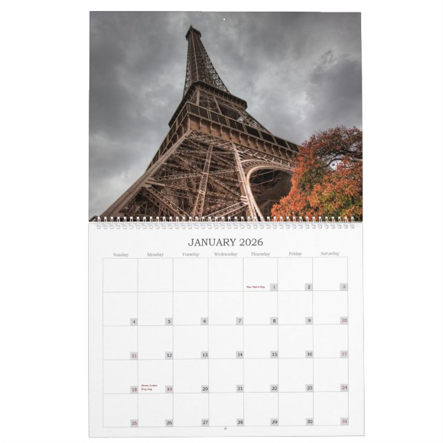 Calendrier Mural Photos de voyage (Jan 2026)