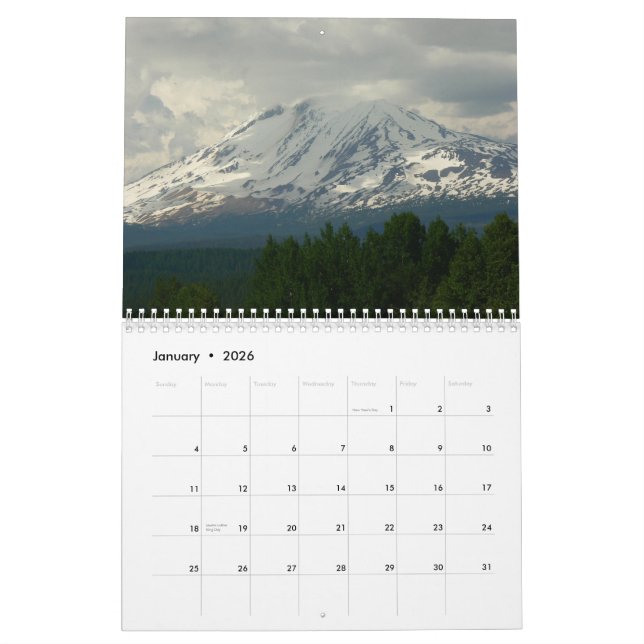 Calendrier Mural Photos du grand nord-ouest (Jan 2026)