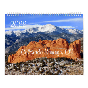 Calendrier Mural Pikes Peak Mountain, Colorado Springs, CO