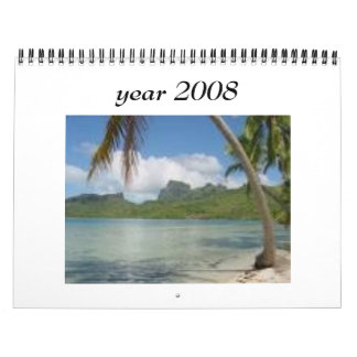 Calendrier Mural plage, année 2008