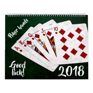 Calendrier Mural Poker Hands - unique, drôle, personnalisable