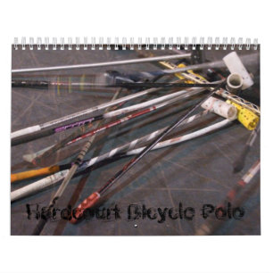 Calendrier Mural Polo de bicyclette de Hardcourt - customisé