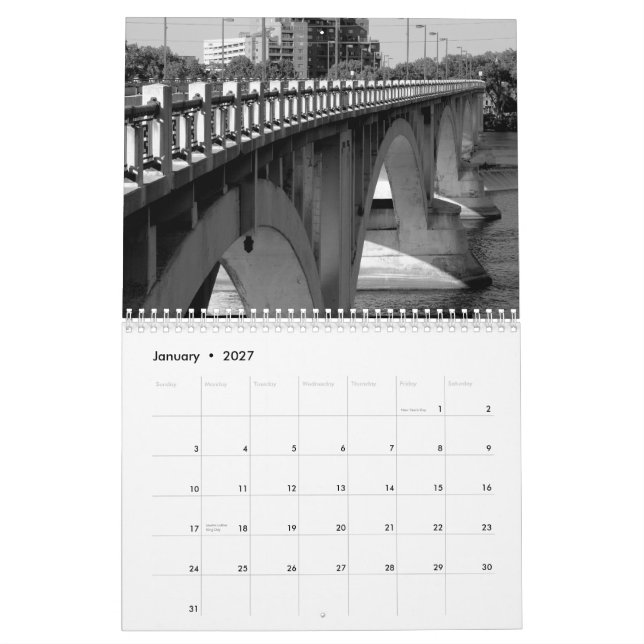 Calendrier Mural Ponts 2011 (Jan 2027)