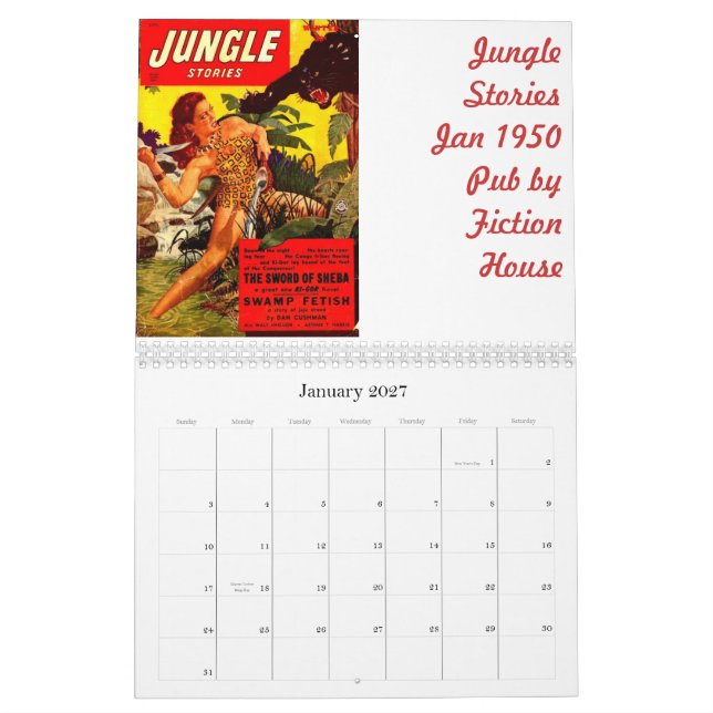 Calendrier Mural Pulpe 2012 de Femmes Fatale (Jan 2027)