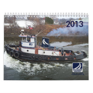 Calendrier Mural Remorqueurs et cargaison de route de marine de NYS