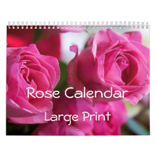 Calendrier mural rose Grande impression