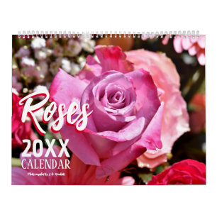 Calendrier mural Roses 2027 Fleurs Floral Rose