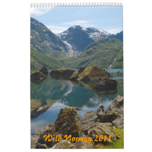 Calendrier mural sauvage de la Norvège