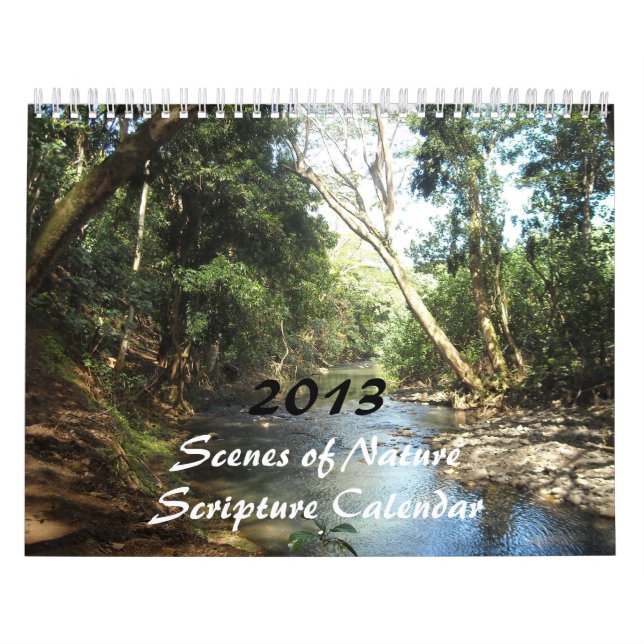 Calendrier Mural Scènes de la nature Écritures pour 2013 (Protection)