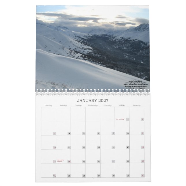 CALENDRIER MURAL SCÈNES DE L'ALASKA 2011 (Jan 2027)