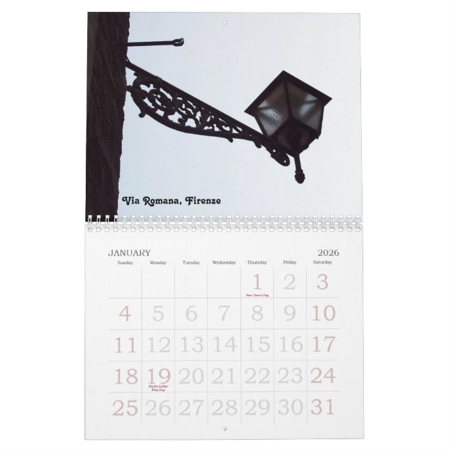 Calendrier Mural Scènes de Toscane (Jan 2026)