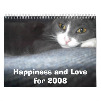 Calendrier Mural Soleil, bonheur et amour pour 2008